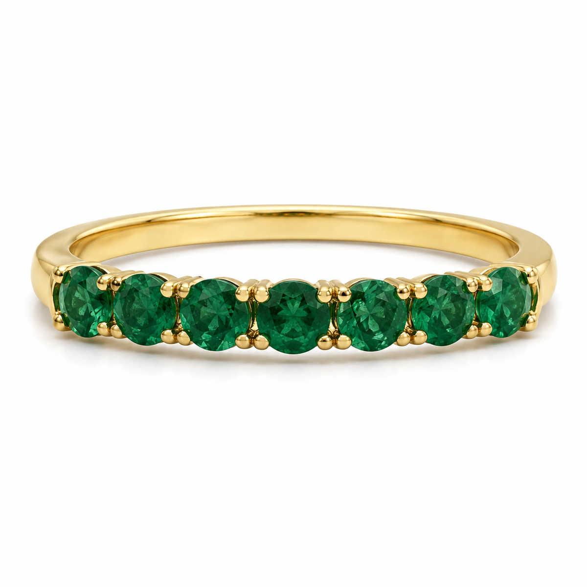 D15 ANILLO CHURUMBELA ESMERALDA REDONDA ORO AMARILLO 18K