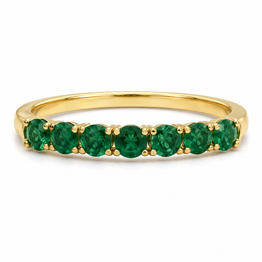 D15 ANILLO CHURUMBELA ESMERALDA REDONDA ORO AMARILLO 18K