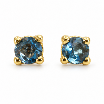 D55 BROQUEL ZAFIRO REDONDA ORO AMARILLO 18K