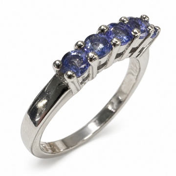 D71 ANILLO ZAFIRO LILA REDONDA PLATA RODIO 925