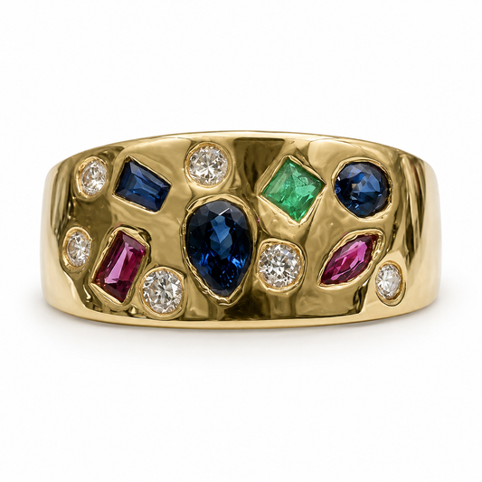 D8 ANILLO ZAFIRO OVAL ORO AMARILLO 14K